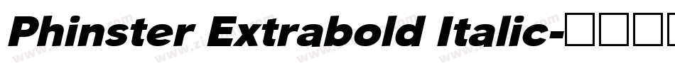 Phinster Extrabold Italic字体转换